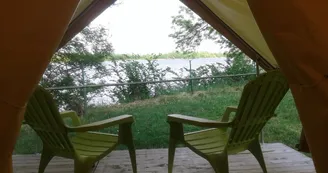 Vue tente treck Camping Au Bord de Loire - Camping Au Bord de Loire_13 Vue tente treck Camping Au Bord de Loire - Camping Au Bord de Loire_13