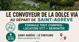 Intersport : Location VTT + remontée en minibus - Le convoyeur de La Dolce Via