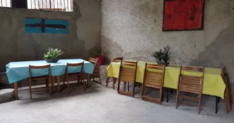Préau extérieur gîte Chaneü à Osse-en-Aspe