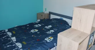 lit enfant chambre bleue