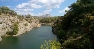 Lac Zola, vue du barrage Zola