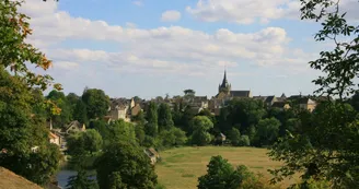 Vue sur Fresnay-sur-Sarthe depuis le Coteau des Vignes Vue sur Fresnay-sur-Sarthe depuis le Coteau des Vignes