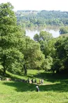 Sentier avec vue sur la Loire, coulée de la Luce, Champtoceaux