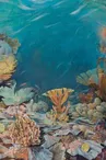 Julien des Monstiers, Soleil rose, orange, rouge, 2026, 250x170 cm, huile sur toile ©Clément Darrasse